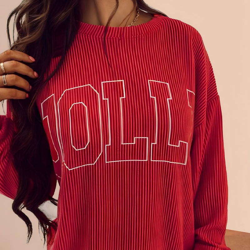 Riona | Festive Stripe Two-Piece Set