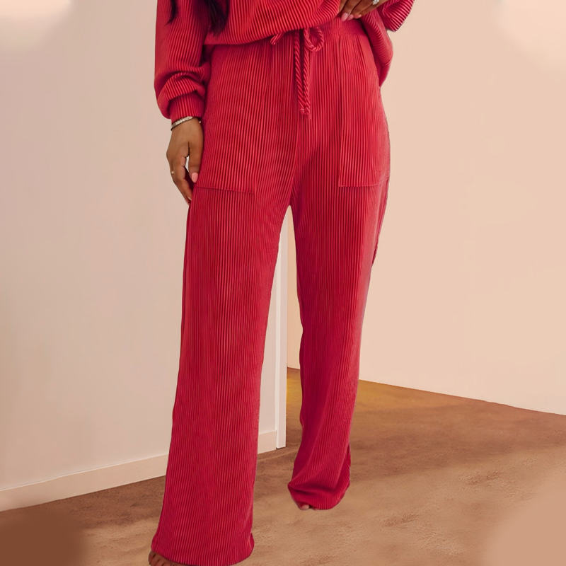 Riona | Festive Stripe Two-Piece Set
