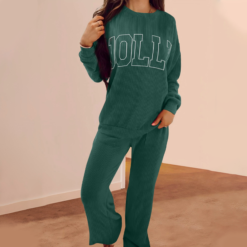 Riona | Festive Stripe Two-Piece Set