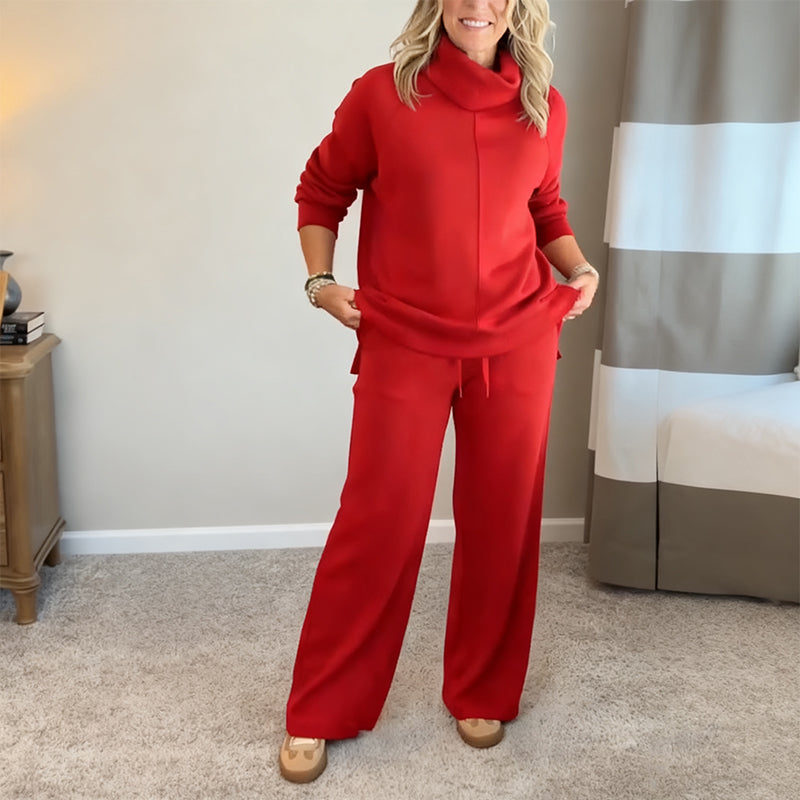 Aveline | Lounge Set with Wide-Leg Pants