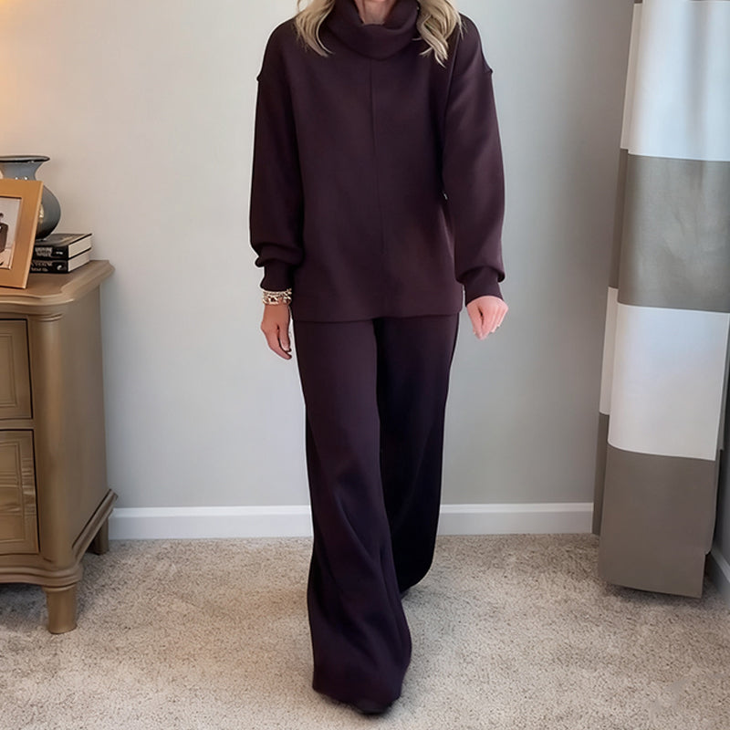 Aveline | Lounge Set with Wide-Leg Pants