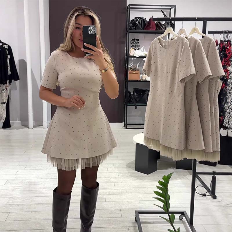 Claudine | Sparkling Lace Mini Dress