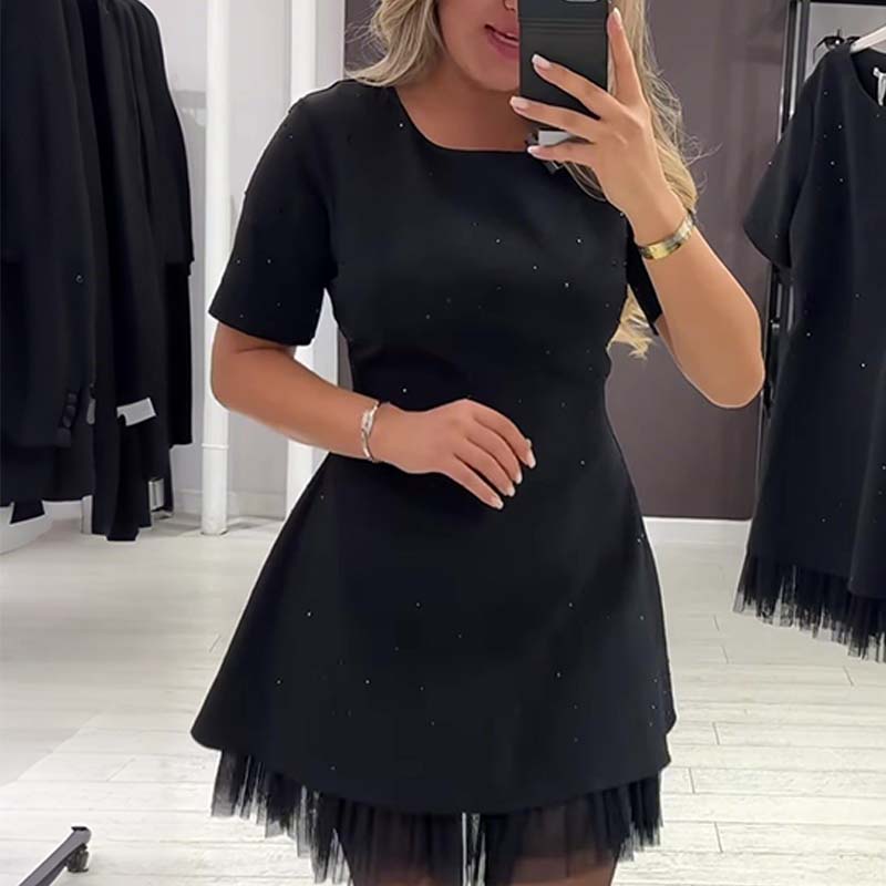 Claudine | Sparkling Lace Mini Dress