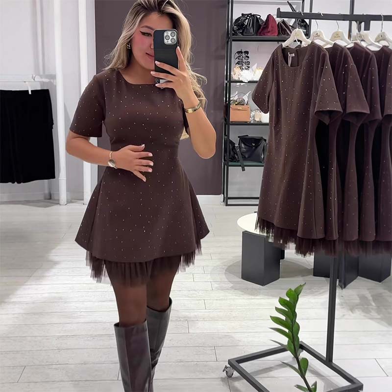 Claudine | Sparkling Lace Mini Dress