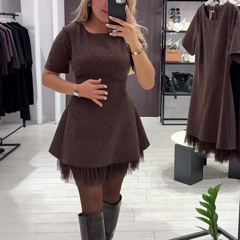 Claudine | Sparkling Lace Mini Dress
