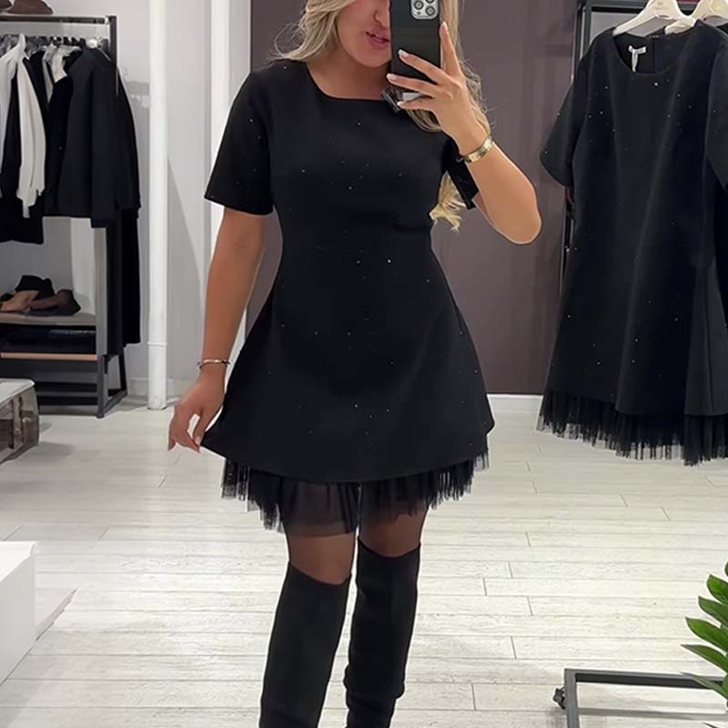 Claudine | Sparkling Lace Mini Dress
