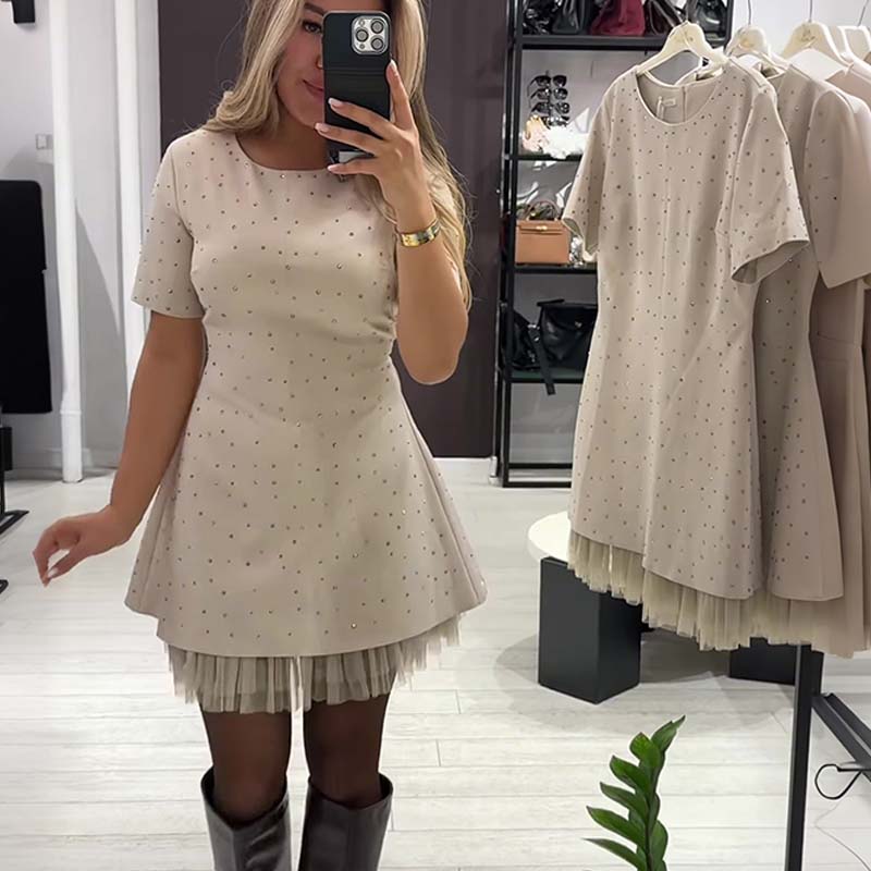Claudine | Sparkling Lace Mini Dress