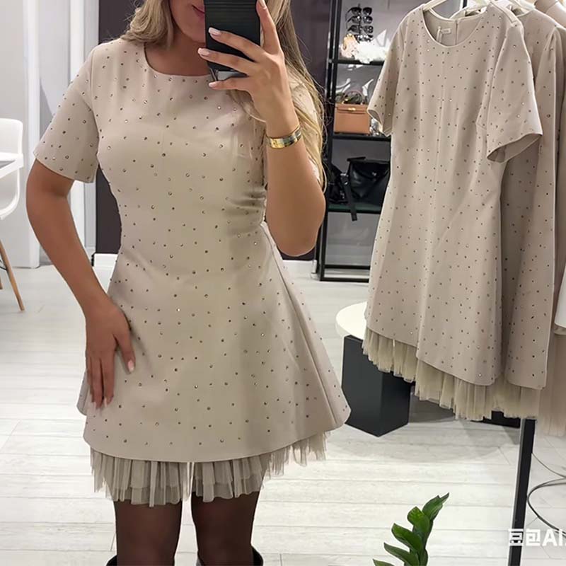 Claudine | Sparkling Lace Mini Dress