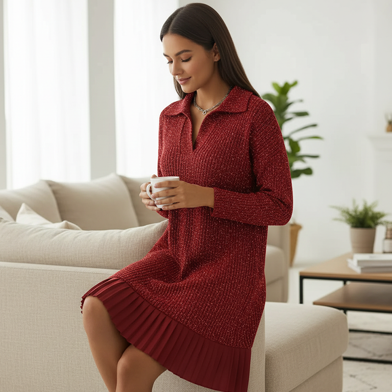 Clarisse | Sparkle V-Neck A-Line Dress