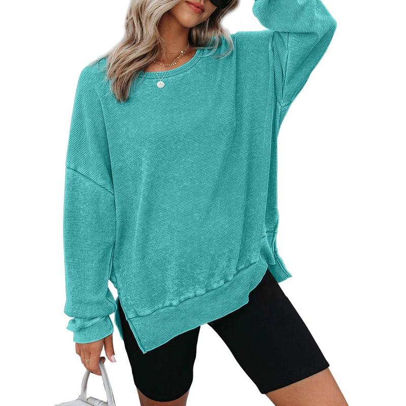Thaliene | Casual Oversized Crewneck Long Sleeve Sweatshirt