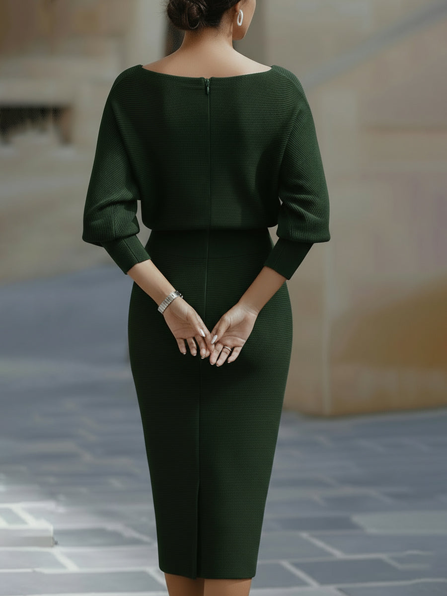 Ailany | Sculpted Elegance Midi Dress