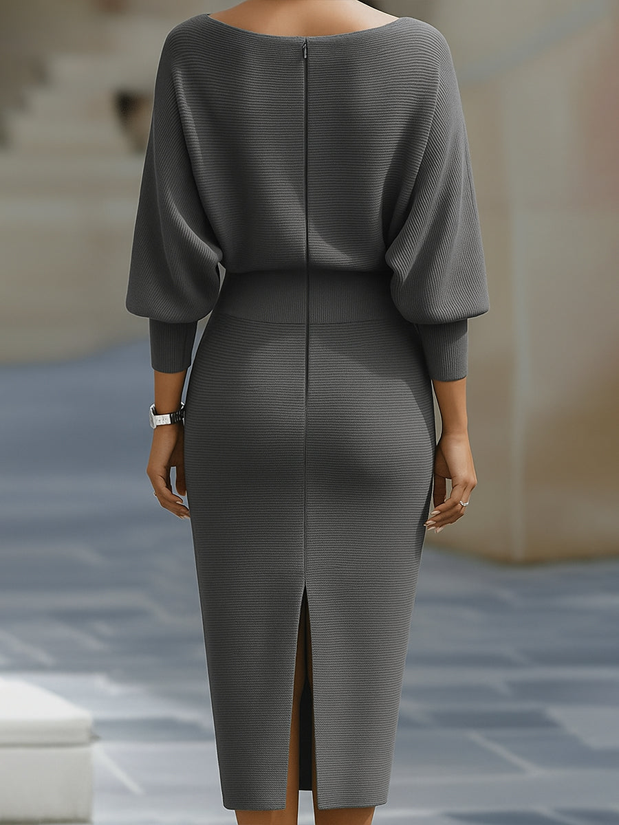 Ailany | Sculpted Elegance Midi Dress