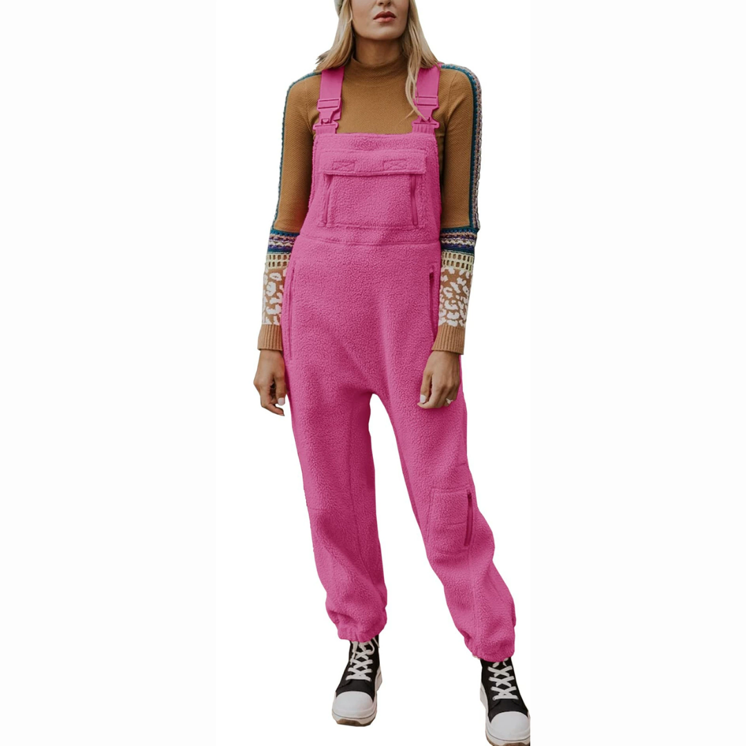 Naria | Adjustable Strap Fleece Overalls