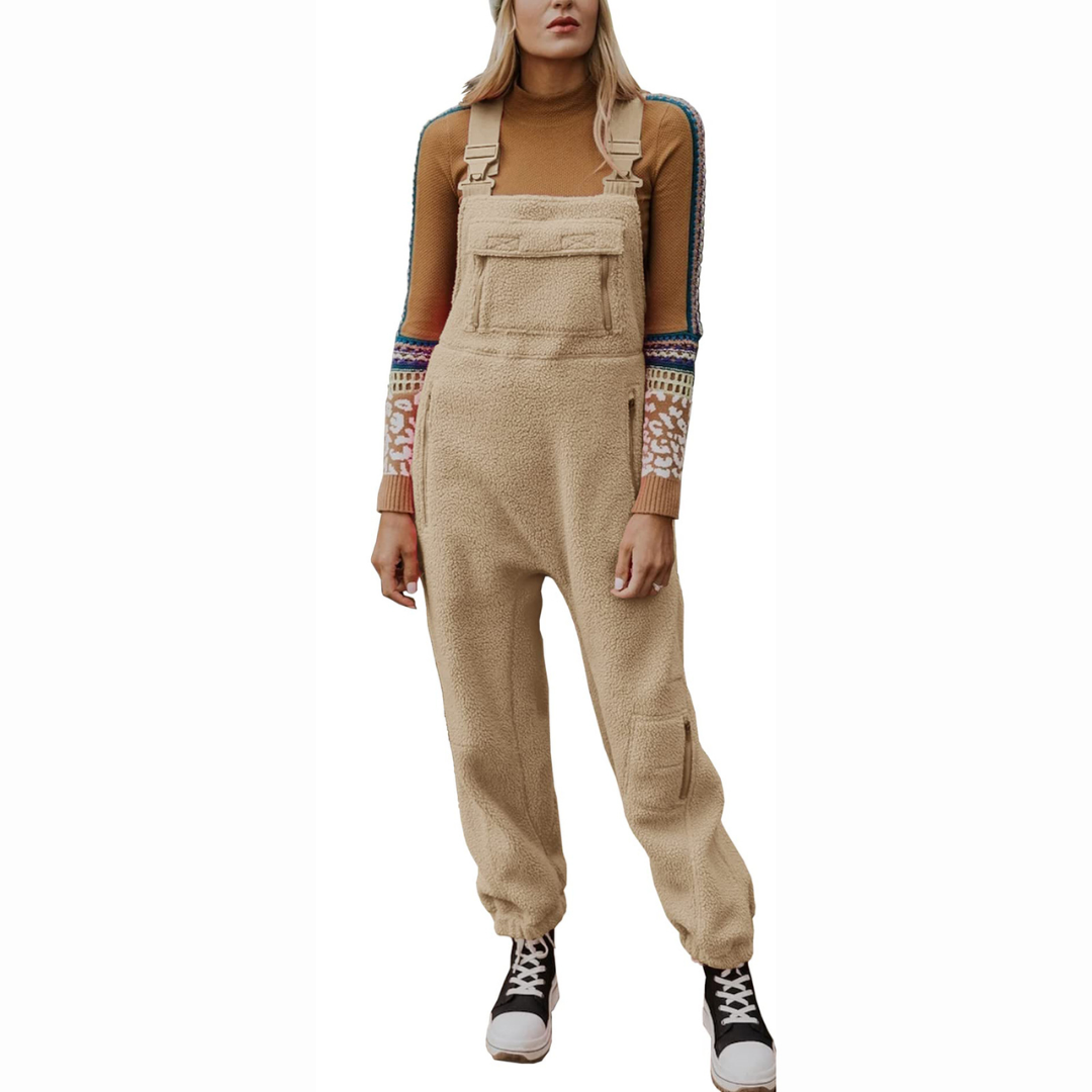 Naria | Adjustable Strap Fleece Overalls