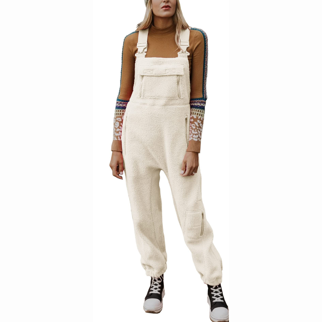 Naria | Adjustable Strap Fleece Overalls
