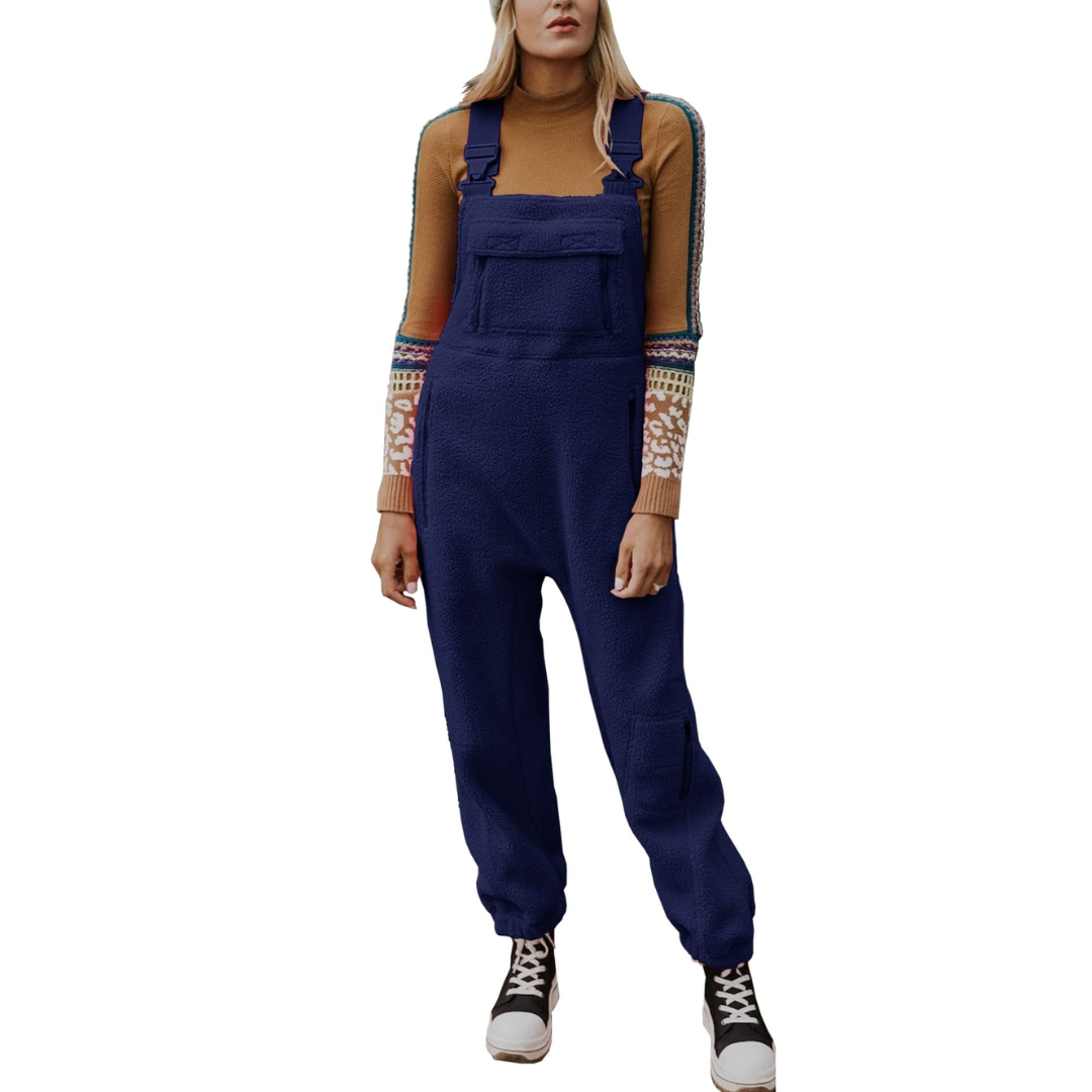 Naria | Adjustable Strap Fleece Overalls