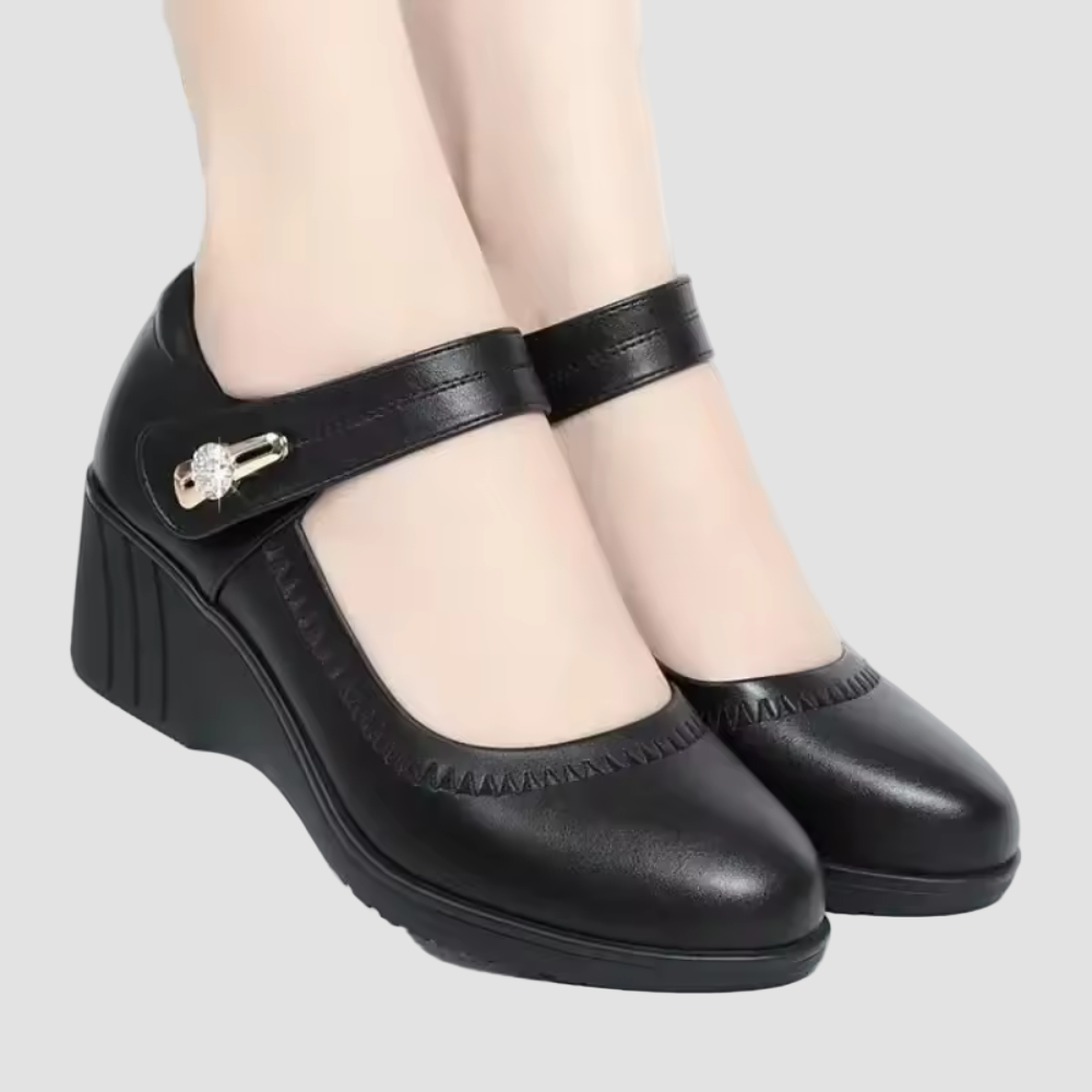 Marie | Strap Wedge Pumps