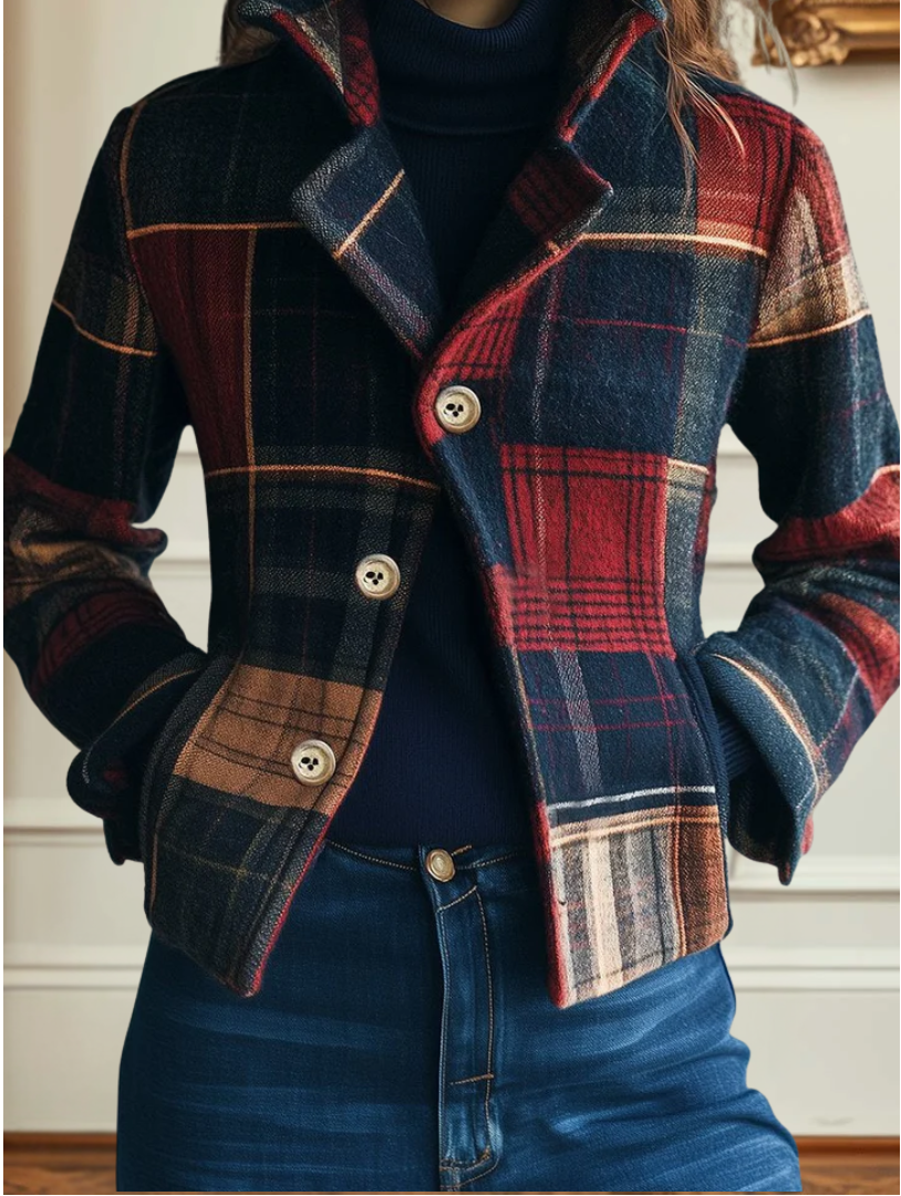 Sarah | Classic Plaid Jacket