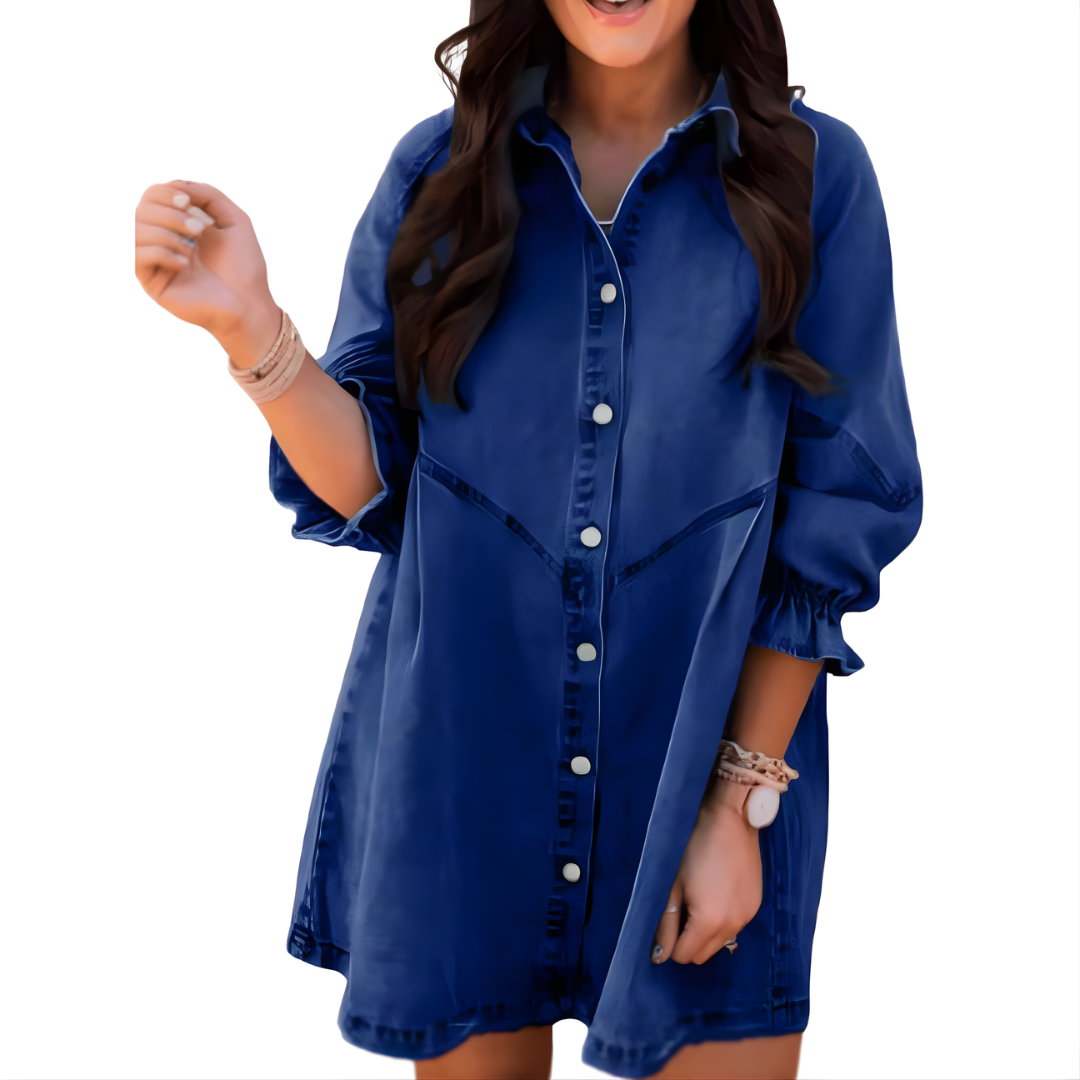 Marene | Washed Puff Sleeve Mini Dress