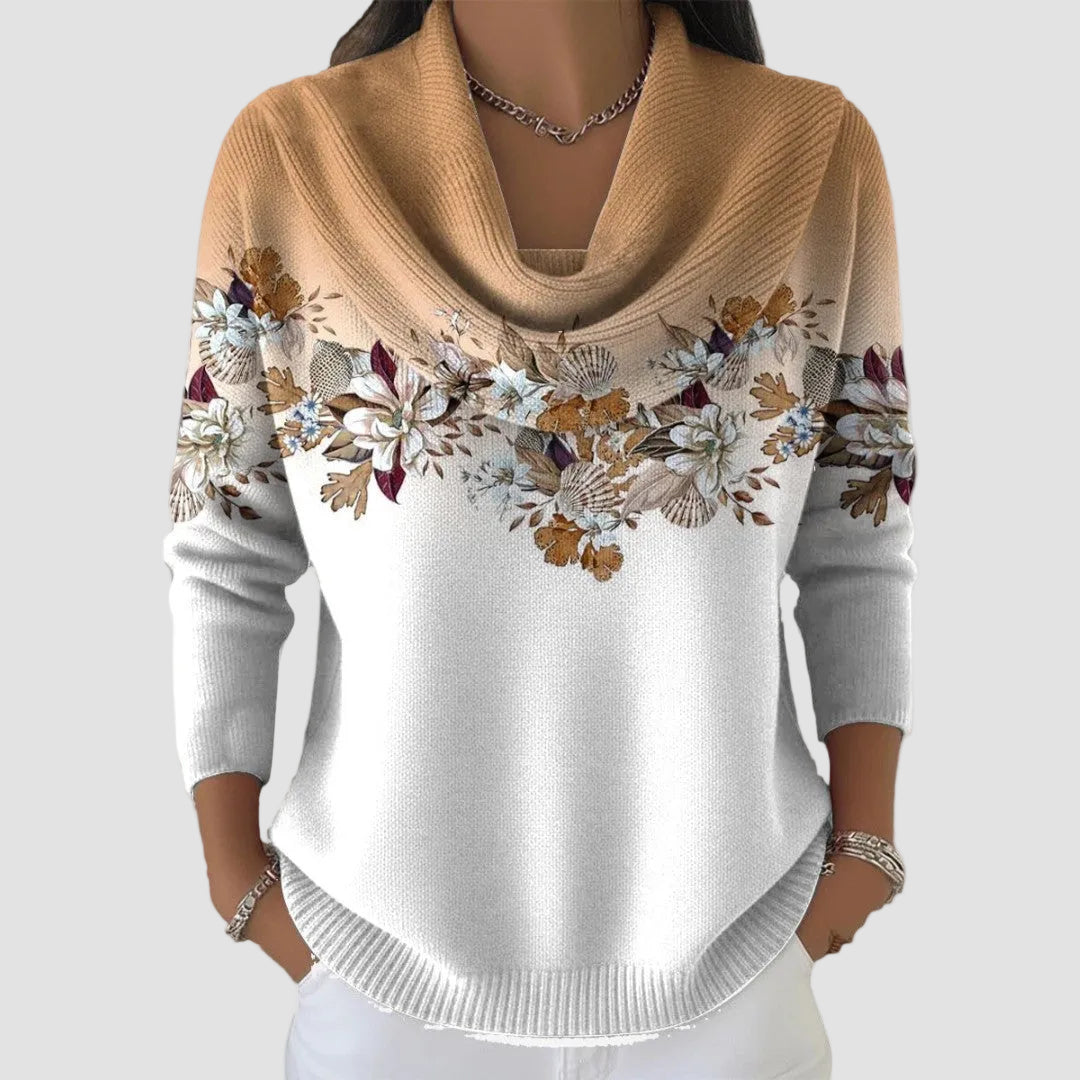 Alora | Floral Cowl Jumper