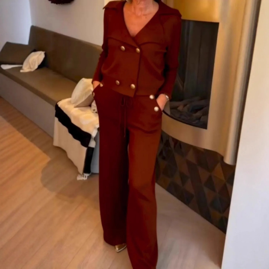 Madison | Elegant Button-Front Two-Piece Set