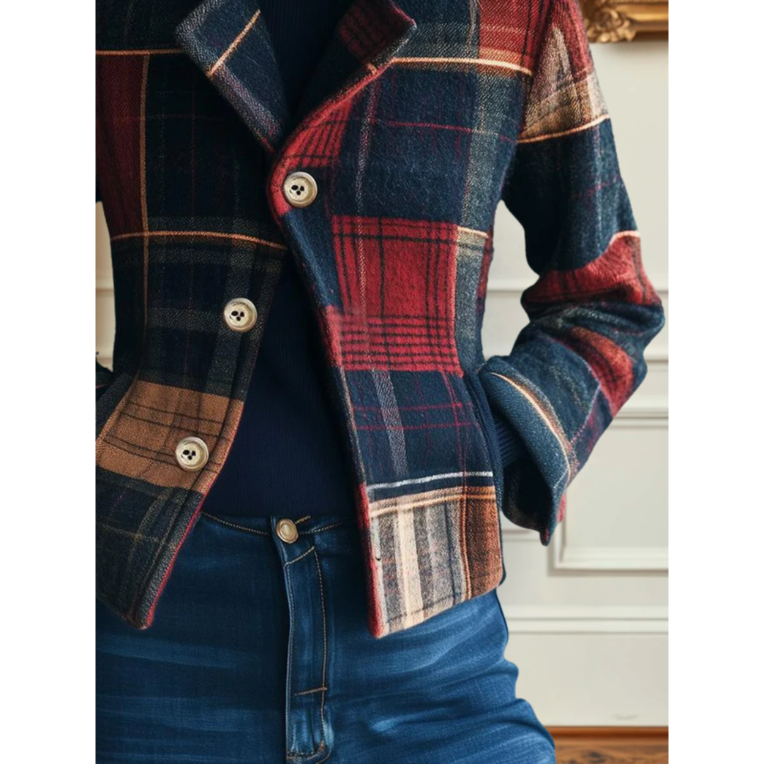 Sarah | Classic Plaid Jacket