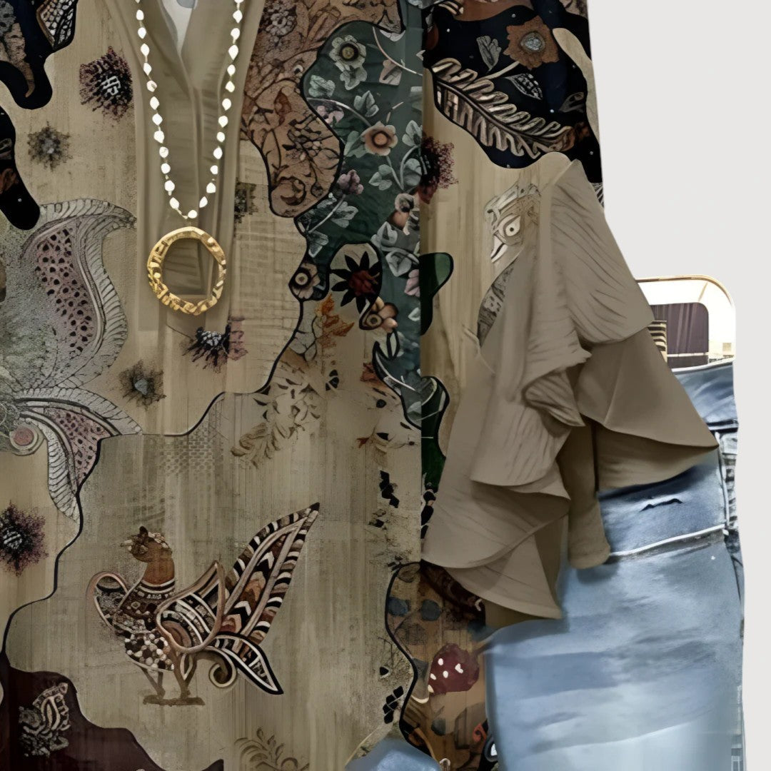 Aliane | Boho Ruffle Blouse