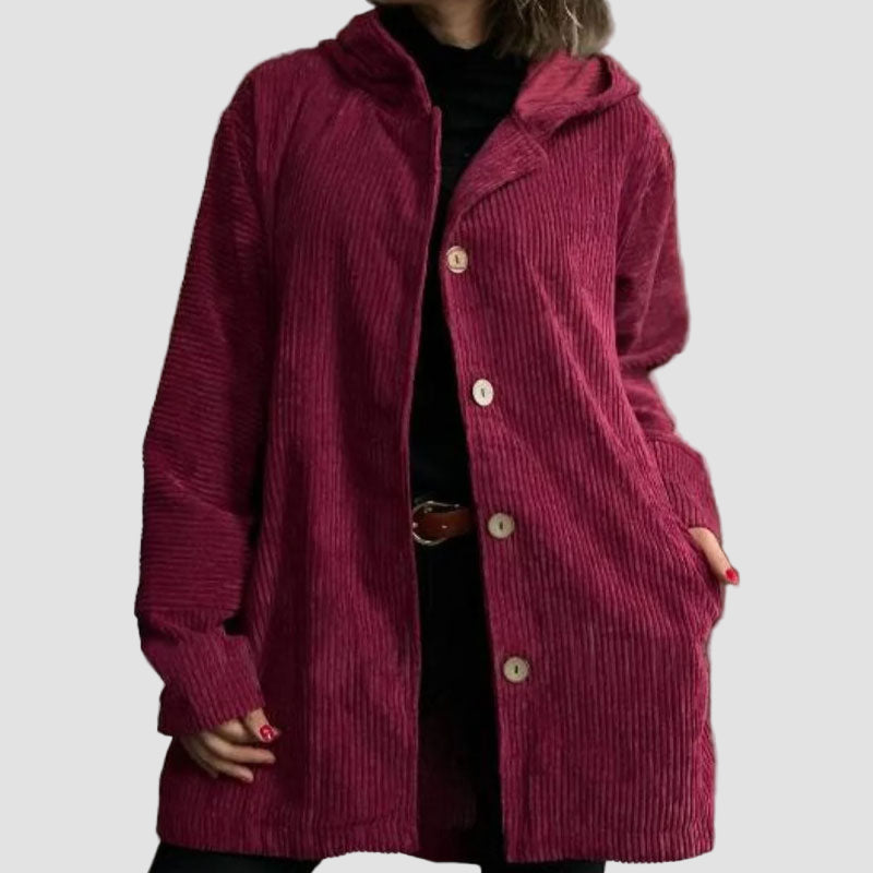 Amber | Casual Corduroy Hooded Jacket
