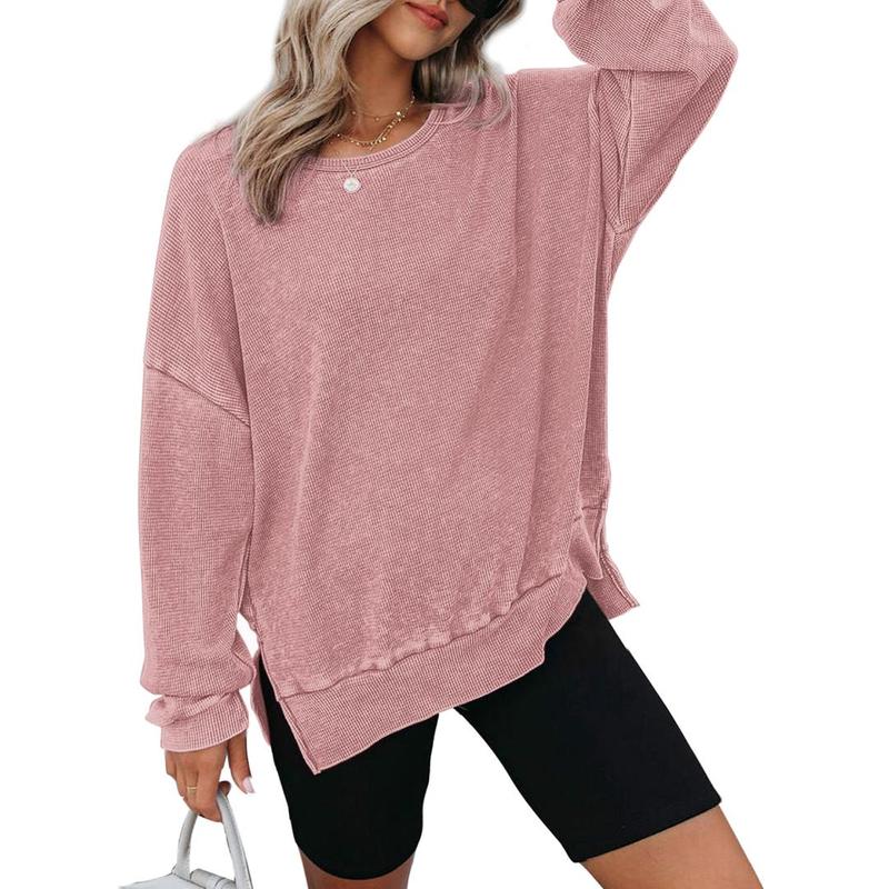 Thaliene | Casual Oversized Crewneck Long Sleeve Sweatshirt