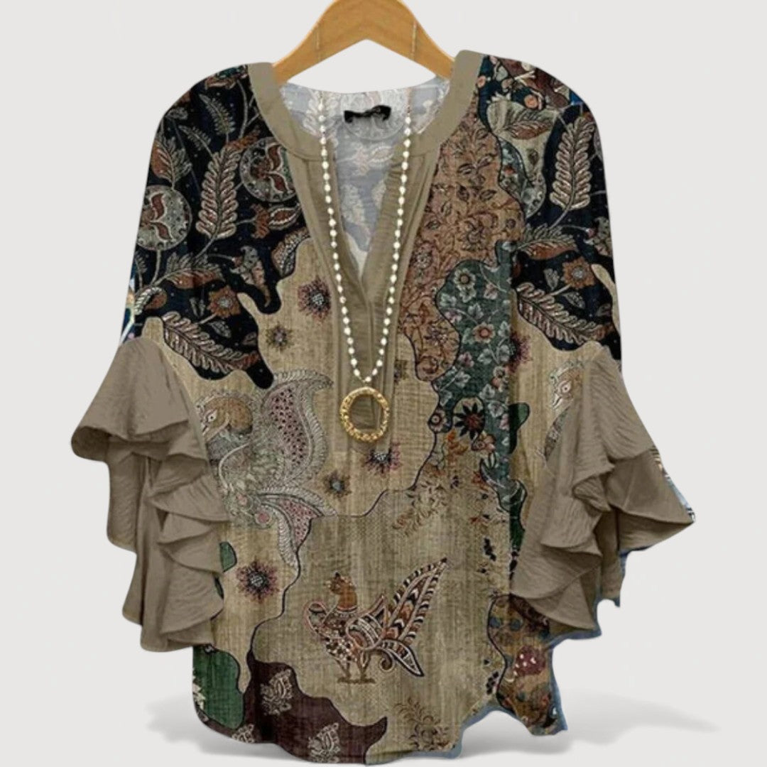 Aliane | Boho Ruffle Blouse