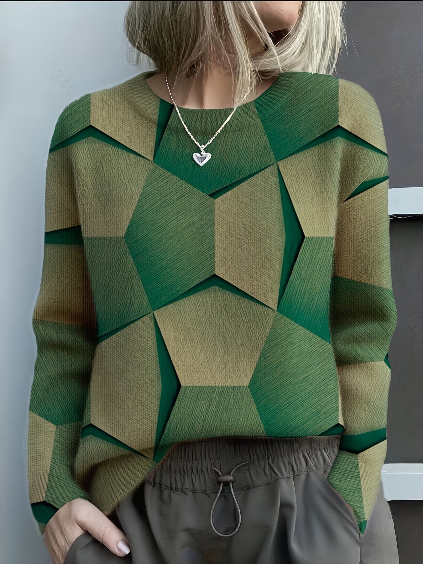 Averra | 3D Knit Geometric Sweater