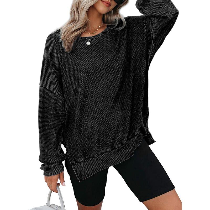 Thaliene | Casual Oversized Crewneck Long Sleeve Sweatshirt