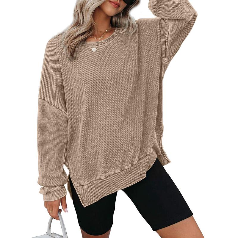 Thaliene | Casual Oversized Crewneck Long Sleeve Sweatshirt
