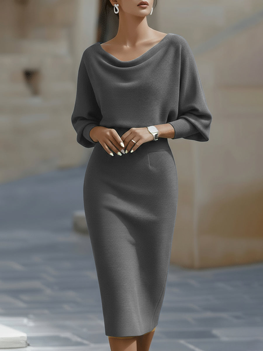 Ailany | Sculpted Elegance Midi Dress
