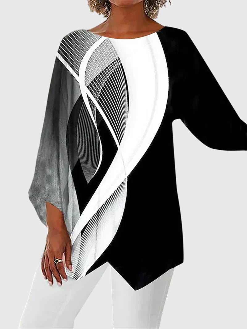 Alayah | Elegant Crew Neck Top