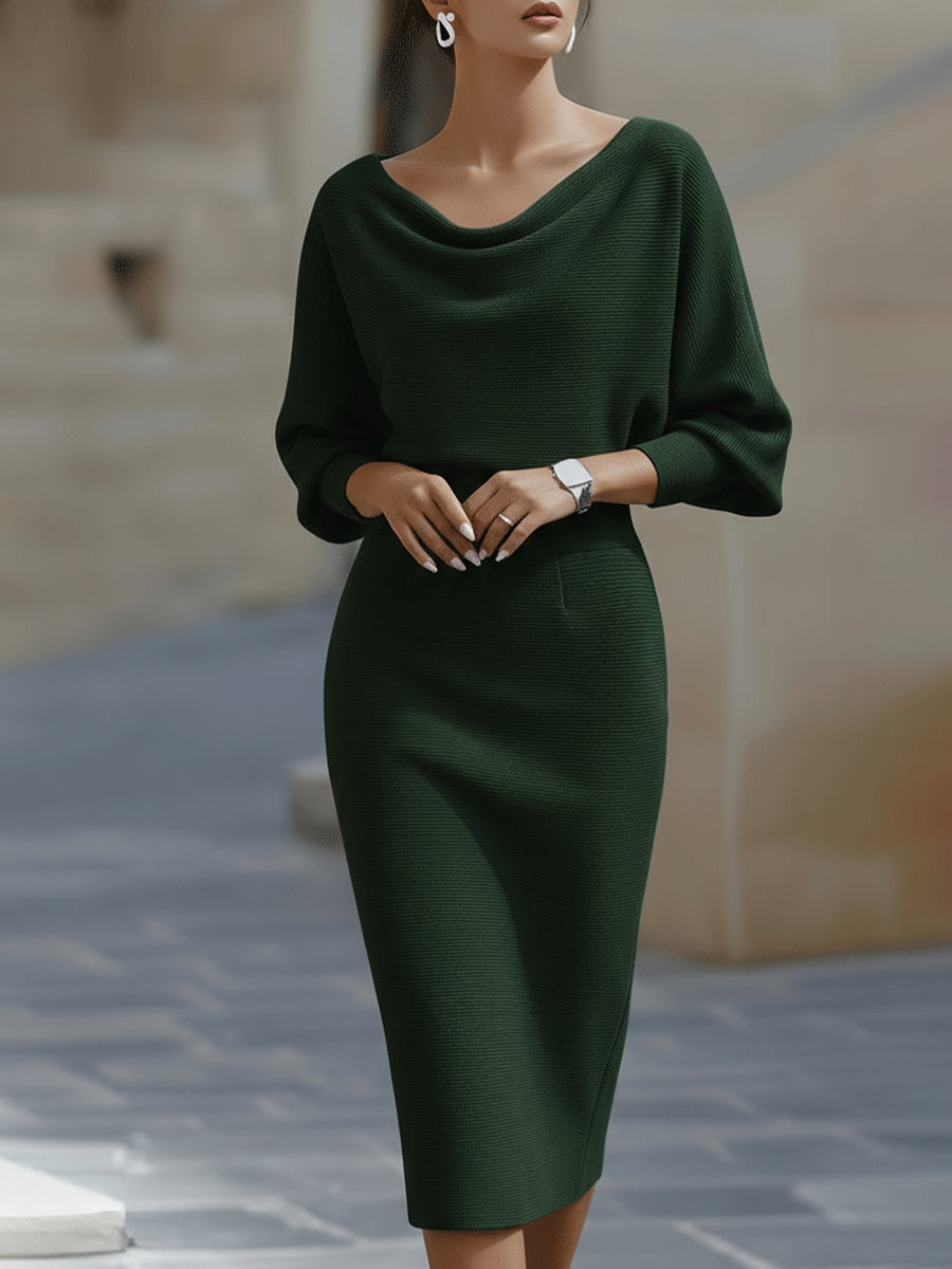 Ailany | Sculpted Elegance Midi Dress