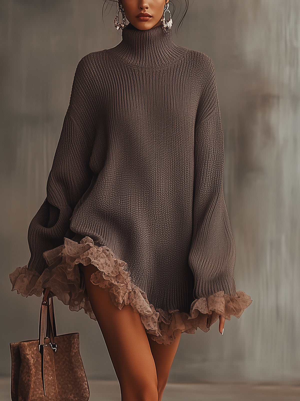Sophia | Ruffled Sweater Dress