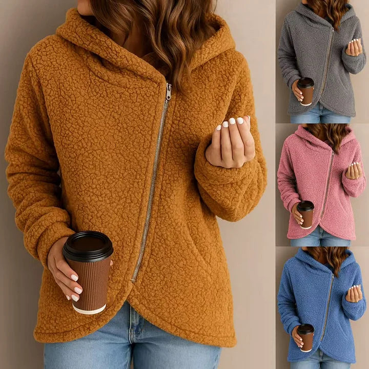 Wendie | Sherpa Fleece Zip Hoodie