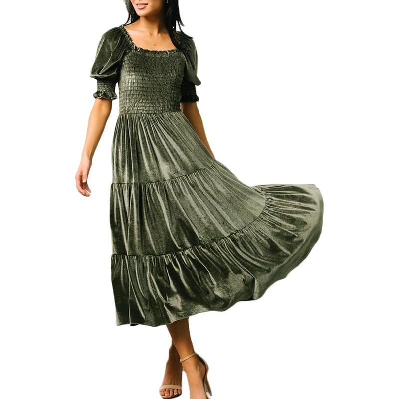 Melody | Square Neck Puff Sleeve Dress