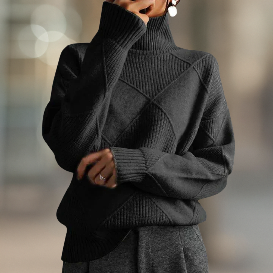 Fioren | Ribbed Knit Turtleneck Sweater