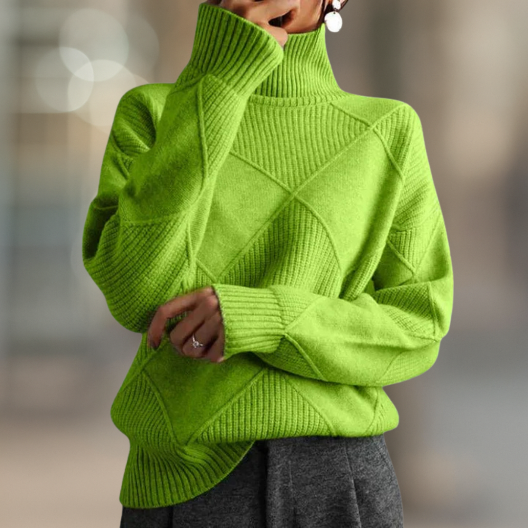 Fioren | Ribbed Knit Turtleneck Sweater