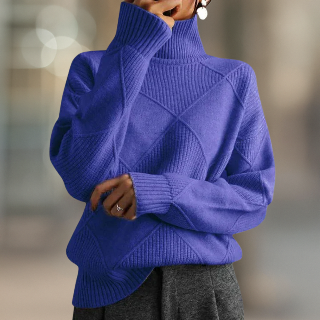 Fioren | Ribbed Knit Turtleneck Sweater