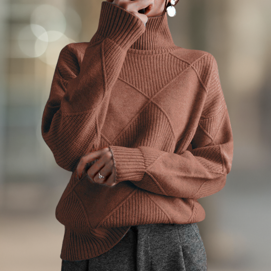Fioren | Ribbed Knit Turtleneck Sweater