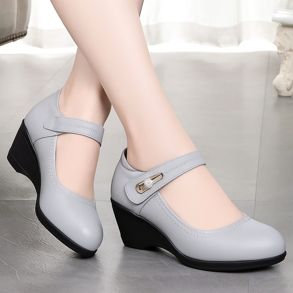 Marie | Strap Wedge Pumps