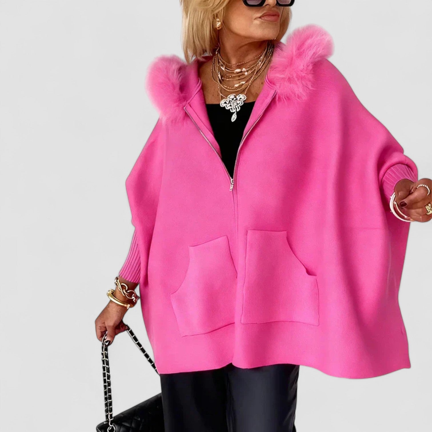 Arabelle | Casual Hooded Coat with Fur Collar