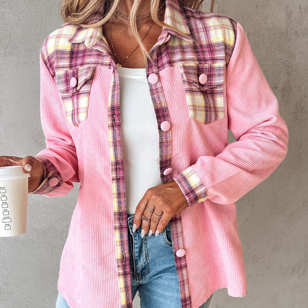 Camille | Plaid Patchwork Coat