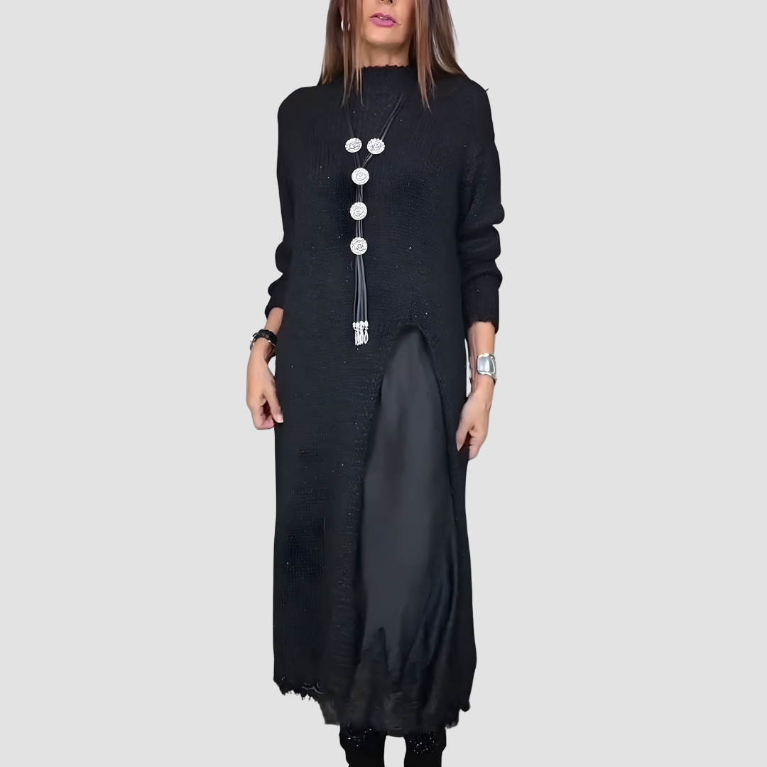 Jesika | Layered Knit Pullover Dress