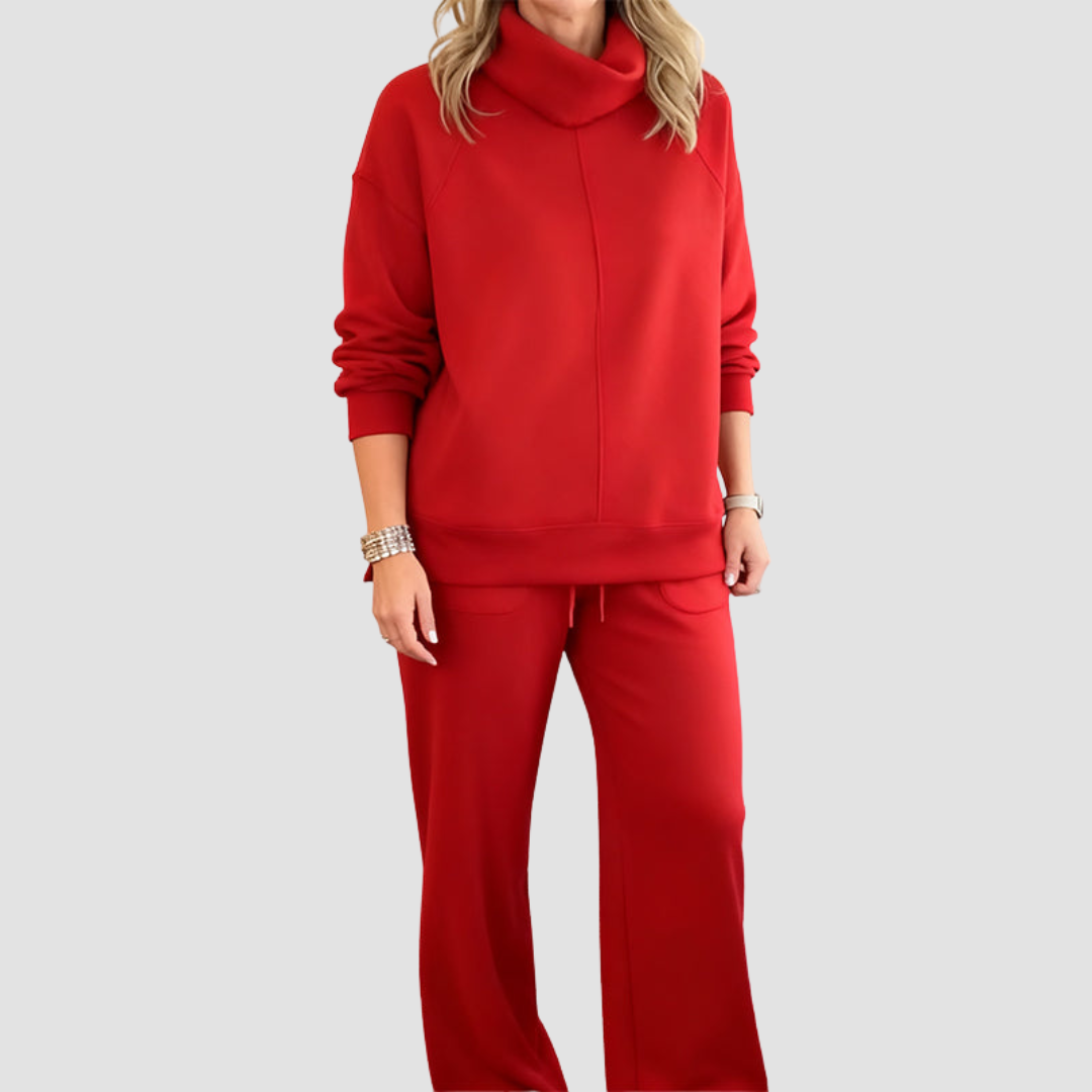 Aveline | Lounge Set with Wide-Leg Pants