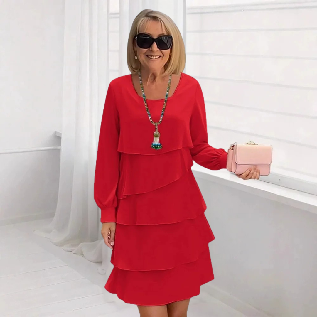 Mariselle | Elegant Tiered Midi Dress