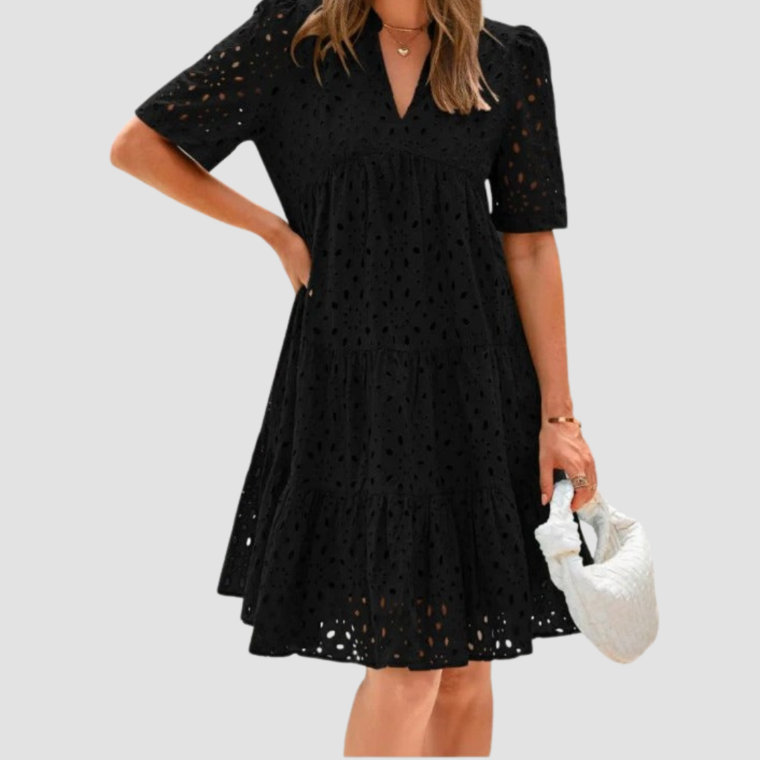 Serene | Classic Lace Ruffle Dress
